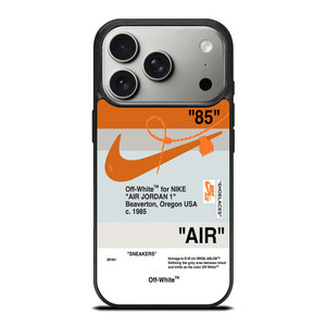 NIKE AIR JORDAN 1 OFF WHITE ORANGE iPhone 17 Pro Case Cover NIKE AIR JORDAN 1 OFF WHITE ORANGE iPhone 17 Pro Case Cover