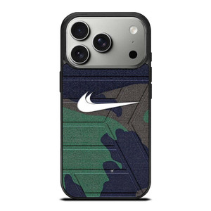 NIKE SWOOSH CAMO ARMY iPhone 17 Pro Case Cover NIKE SWOOSH CAMO ARMY iPhone 17 Pro Case Cover