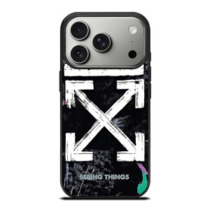 OFF WHITE LOGO SEEING THINGS iPhone 17 Pro Case Cover OFF WHITE LOGO SEEING THINGS iPhone 17 Pro Case Cover