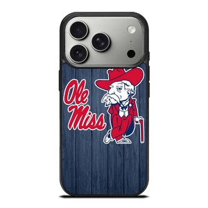 OLE MISS REBELS WOOD ICON iPhone 17 Pro Case Cover OLE MISS REBELS WOOD ICON iPhone 17 Pro Case Cover