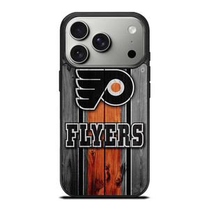 PHILADELPHIA FLYERS HOCKEY WOOD LOGO iPhone 17 Pro Case Cover PHILADELPHIA FLYERS HOCKEY WOOD LOGO iPhone 17 Pro Case Cover