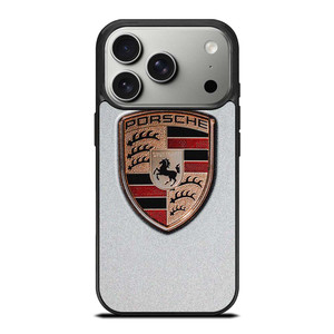 PORSCHE SILVER METAL EMBLEM iPhone 17 Pro Case Cover PORSCHE SILVER METAL EMBLEM iPhone 17 Pro Case Cover