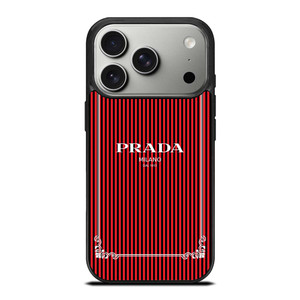 PRADA LOGO RED STRIPE iPhone 17 Pro Case Cover PRADA LOGO RED STRIPE iPhone 17 Pro Case Cover