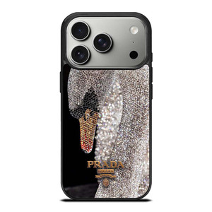 PRADA MILANO LOGO DIAMOND SWAN iPhone 17 Pro Case Cover PRADA MILANO LOGO DIAMOND SWAN iPhone 17 Pro Case Cover