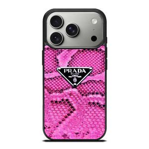 PRADA MILANO PINK SNAKE SKIN iPhone 17 Pro Case Cover PRADA MILANO PINK SNAKE SKIN iPhone 17 Pro Case Cover
