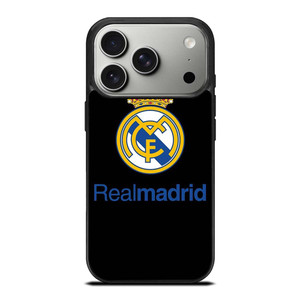 REAL MADRID FOOTBALL BLACK LOGO iPhone 17 Pro Case Cover REAL MADRID FOOTBALL BLACK LOGO iPhone 17 Pro Case Cover