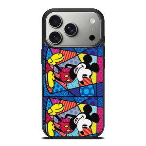 ROMERO BRITTO MICKEY MOUSE COLLAGE iPhone 17 Pro Case Cover ROMERO BRITTO MICKEY MOUSE COLLAGE iPhone 17 Pro Case Cover