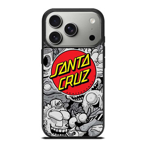 SANTA CRUZ SKATEBOARD DOODLE CARTOON iPhone 17 Pro Case Cover SANTA CRUZ SKATEBOARD DOODLE CARTOON iPhone 17 Pro Case Cover