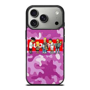 SUPREME THE SIMPSONS CAMO PURPLE iPhone 17 Pro Case Cover SUPREME THE SIMPSONS CAMO PURPLE iPhone 17 Pro Case Cover