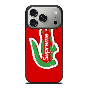 SUPREME X LACOSTE SYMBOL iPhone 17 Pro Case Cover SUPREME X LACOSTE SYMBOL iPhone 17 Pro Case Cover