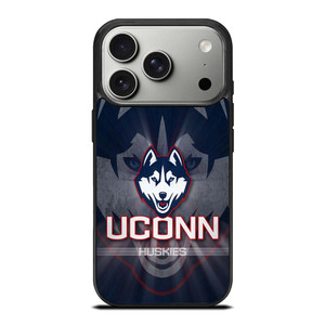 UCONN HUSKIES BASKETBALL METAL LOGO iPhone 17 Pro Case Cover