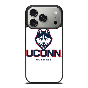UCONN HUSKIES WHITE LOGO iPhone 17 Pro Case Cover