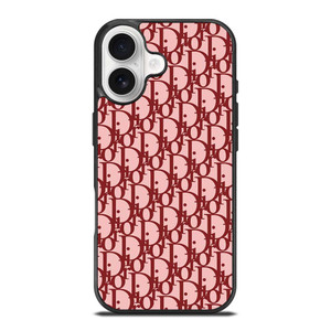 CHRISTIAN DIOR RED CHRISTIAN DIOR PARIS MONOGRAM iPhone 17 Case Cover