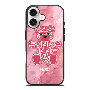 FENDI ROMA LOGO PINK BEAR iPhone 17 Case Cover