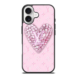 LOUIS VUITTON LOGO PINK HEART DIAMOND iPhone 17 Case Cover