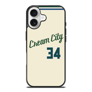 MILAUKEE BUCKS CREAM CITY NBA KIT iPhone 17 Case Cover MILAUKEE BUCKS CREAM CITY NBA KIT iPhone 17 Case Cover