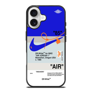 NIKE AIR JORDAN 1 OFF WHITE BLUE iPhone 17 Case Cover NIKE AIR JORDAN 1 OFF WHITE BLUE iPhone 17 Case Cover