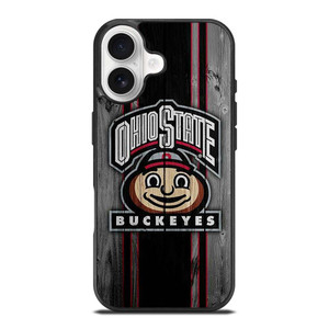 OHIO STATE BUCKEYES WOOD ICON iPhone 17 Case Cover OHIO STATE BUCKEYES WOOD ICON iPhone 17 Case Cover
