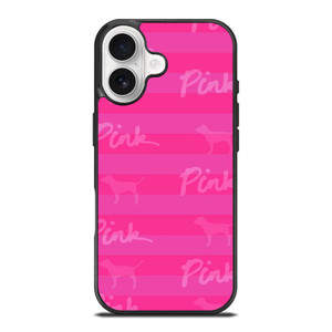 PINK NATION LUXE DOG STRIPE iPhone 17 Case Cover PINK NATION LUXE DOG STRIPE iPhone 17 Case Cover