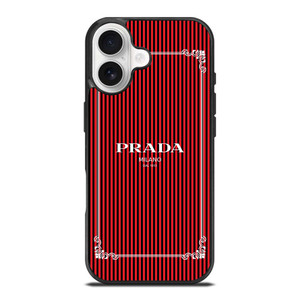 PRADA LOGO RED STRIPE iPhone 17 Case Cover