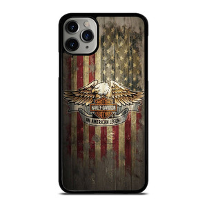 HARLEY DAVIDSON MOTORCYCLES USA WOOD LOGO  iPhone 11 Pro Max Case Cover