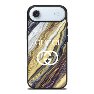 GUCCI LOGO EMBLEM ON GOLDEN MARBLE iPhone Air Case Cover