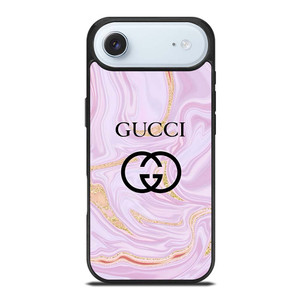 GUCCI LOGO EMBLEM ON PINK MARBLE iPhone Air Case Cover