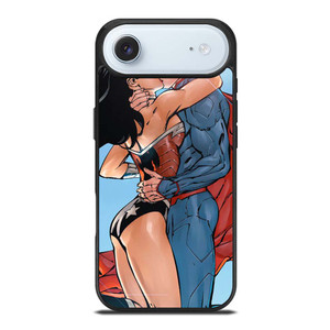SUPERMAN WONDER WOMAN CARTOON KISSING iPhone Air Case Cover