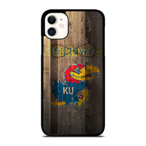 KANSAS JAYHAWKS WOOD LOGO iPhone 11 Case Cover KANSAS JAYHAWKS WOOD LOGO iPhone 11 Case Cover