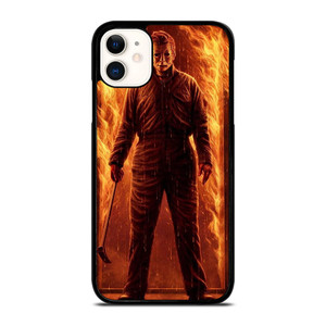 MICHAEL MYERS HALLOWEEN IN FIRE  iPhone 11 Case Cover MICHAEL MYERS HALLOWEEN IN FIRE  iPhone 11 Case Cover