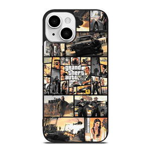 GTA GRAND THEFT AUTO 5 COLLAGE iPhone 13 Mini Case Cover GTA GRAND THEFT AUTO 5 COLLAGE iPhone 13 Mini Case Cover