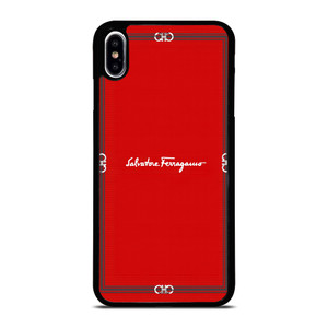 SALVATORE FERRAGAMO RED iPhone XS Max Case Cover SALVATORE FERRAGAMO RED iPhone XS Max Case Cover