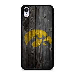 IOWA HAWKEYES WOOD LOGO  iPhone XR Case Cover