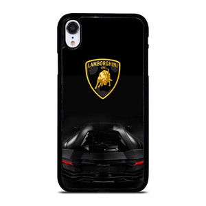 LAMBORGHINI HURACAN BLACK LOGO iPhone XR Case Cover LAMBORGHINI HURACAN BLACK LOGO iPhone XR Case Cover