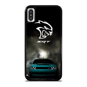 DODGE CHALLENGER SRT CAR EMBLEM iPhone X / XS Case Cover DODGE CHALLENGER SRT CAR EMBLEM iPhone X / XS Case Cover