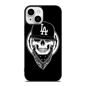 LOS ANGELES DODGERS SKULL iPhone 13 Mini Case Cover LOS ANGELES DODGERS SKULL iPhone 13 Mini Case Cover