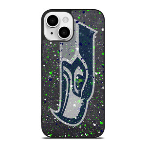 SEATTLE SEAHAWKS SPLASHED LOGO iPhone 13 Mini Case Cover