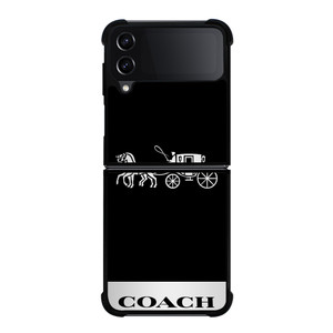 COACH NEW YORK LOGO Samsung Galaxy Z Flip 4 Case Cover COACH NEW YORK LOGO Samsung Galaxy Z Flip 4 Case Cover