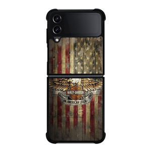 HARLEY DAVIDSON MOTORCYCLES USA WOOD LOGO Samsung Galaxy Z Flip 4 Case Cover HARLEY DAVIDSON MOTORCYCLES USA WOOD LOGO Samsung Galaxy Z Flip 4 Case Cover