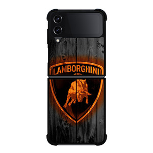 LAMBORGHINI WOOD LOGO Samsung Galaxy Z Flip 4 Case Cover