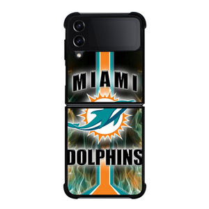 MIAMI DOLPHINS STRIPE NFL LOGO Samsung Galaxy Z Flip 4 Case Cover