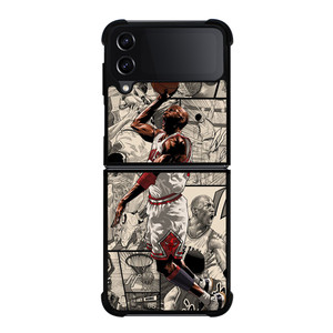 MICHAEL JORDAN MANGA ART Samsung Galaxy Z Flip 4 Case Cover MICHAEL JORDAN MANGA ART Samsung Galaxy Z Flip 4 Case Cover