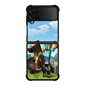MINECRAFT KNIGHT AND HORSE Samsung Galaxy Z Flip 4 Case Cover MINECRAFT KNIGHT AND HORSE Samsung Galaxy Z Flip 4 Case Cover