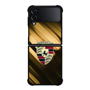 PORSCHE GOLD LOGO Samsung Galaxy Z Flip 4 Case Cover PORSCHE GOLD LOGO Samsung Galaxy Z Flip 4 Case Cover