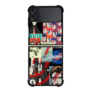 DAVID BOWIE ART COLLAGE Samsung Galaxy Z Flip 3 Case Cover DAVID BOWIE ART COLLAGE Samsung Galaxy Z Flip 3 Case Cover