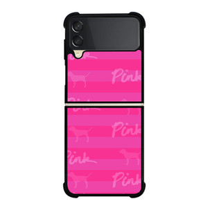 PINK NATION LUXE DOG STRIPE  Samsung Galaxy Z Flip 3 Case Cover