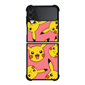 POKEMON SMILING PIKACHU PINK  Samsung Galaxy Z Flip 3 Case Cover
