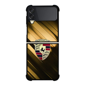 PORSCHE GOLD LOGO  Samsung Galaxy Z Flip 3 Case Cover