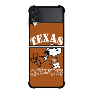 TEXAS LONGHORNS FOOTBALL SNOOPY  Samsung Galaxy Z Flip 3 Case Cover