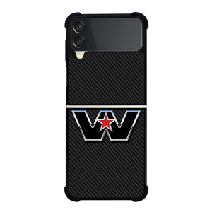 WESTERN STAR TRUCKS CARBON LOGO Samsung Galaxy Z Flip 3 Case Cover WESTERN STAR TRUCKS CARBON LOGO Samsung Galaxy Z Flip 3 Case Cover